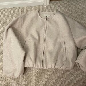 Zara Women's Beige Bomber Jacket